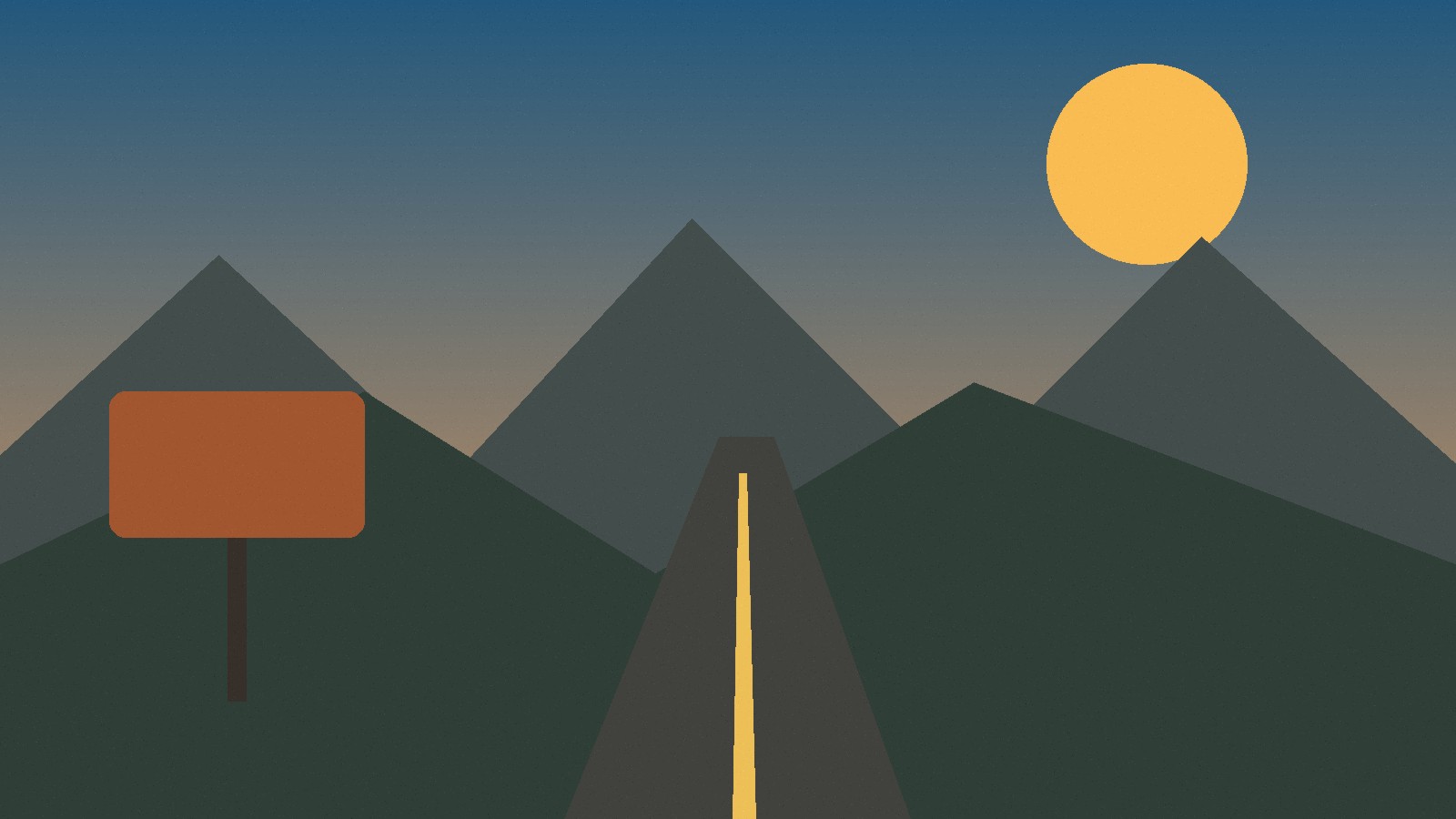 Road trip landscape placeholder